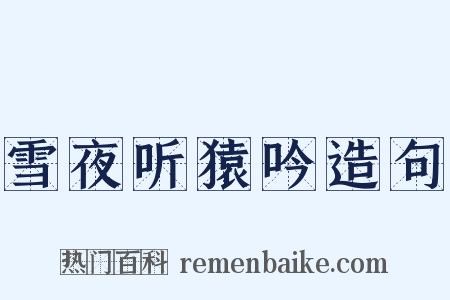 雪夜听猿吟造句是什么意思的图片